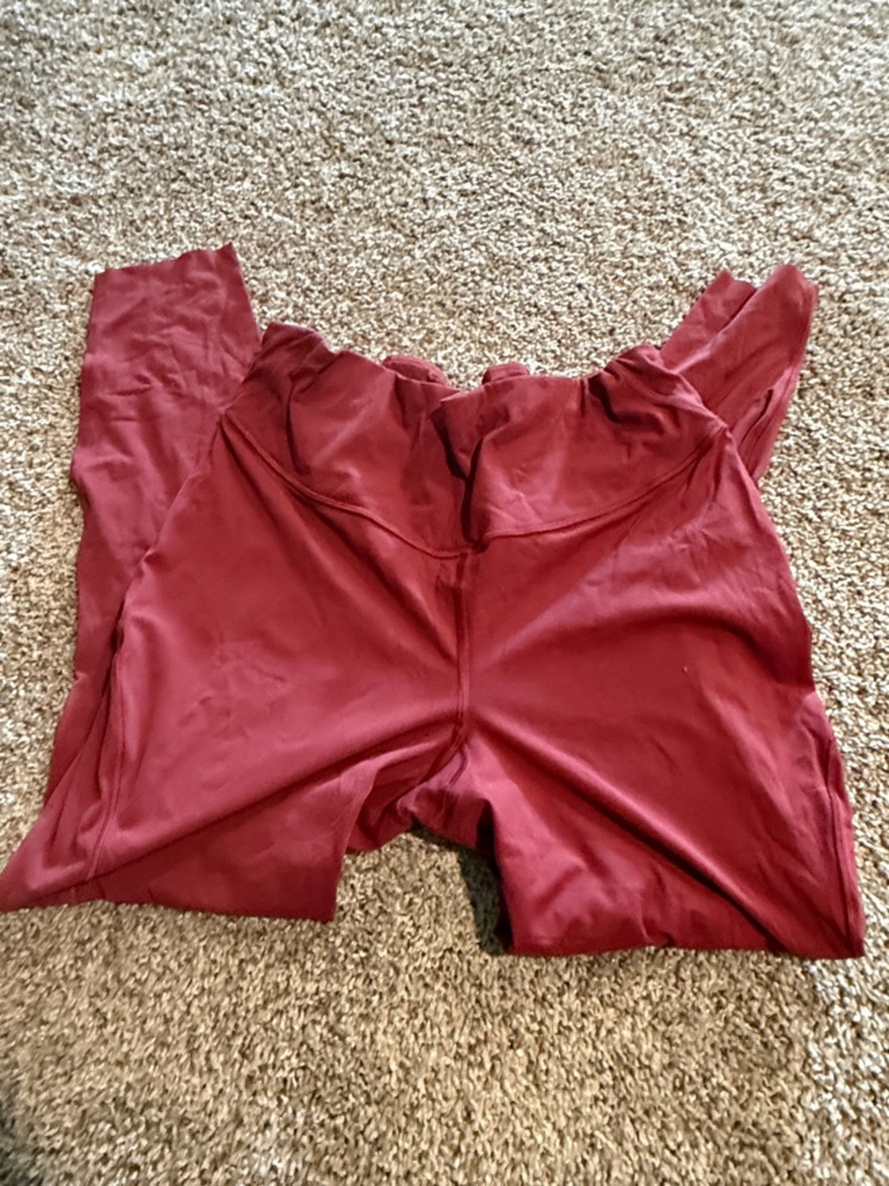 LuluLemon High-Waist Wine Red Leggings